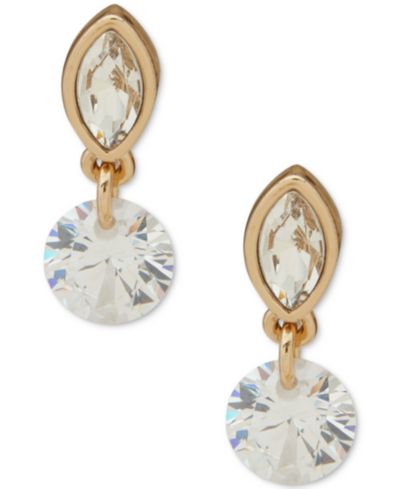 Серьги-гвоздики DKNY Marquise Stone Crystal Drop Stud