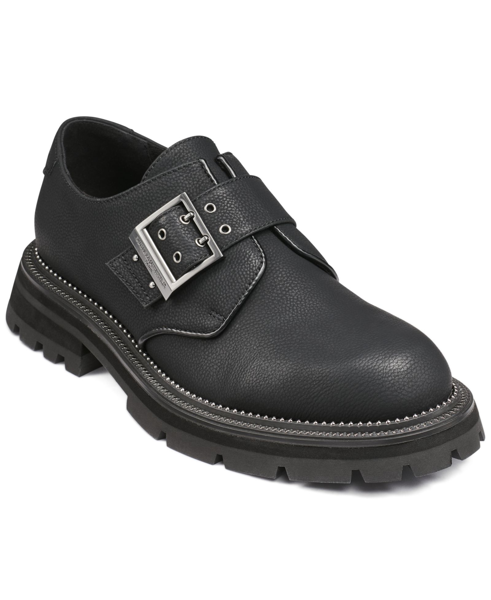 KARL LAGERFELD PARIS Men's Pebble Monk Strap Shoes