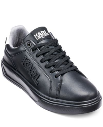 KARL LAGERFELD PARIS Men's Leather Side Karl Sneaker