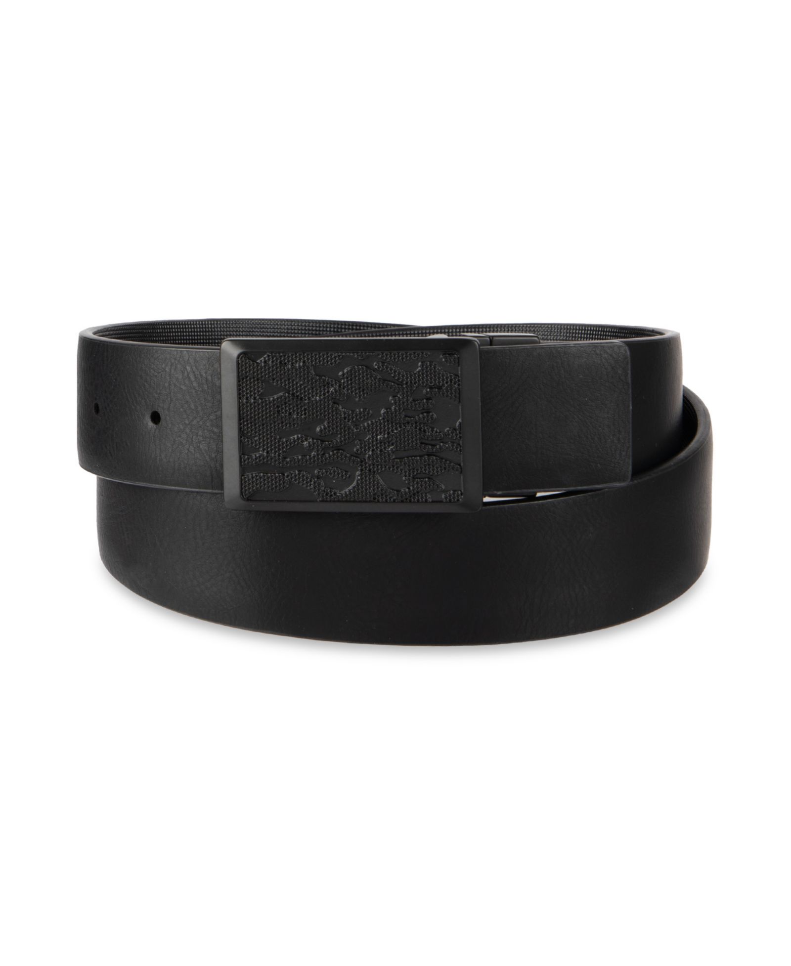 35MM Kenneth Cole Reaction Men's Reversible Compression Plaque Buckle Belt