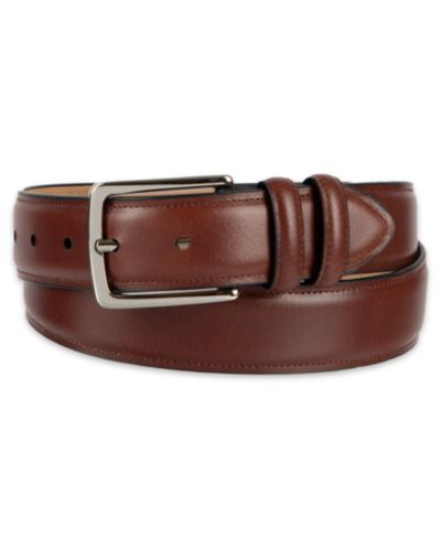 35MM Club Room Men's Luxury Drop Edge Stitched Leather Belt, Macy's Exclusive