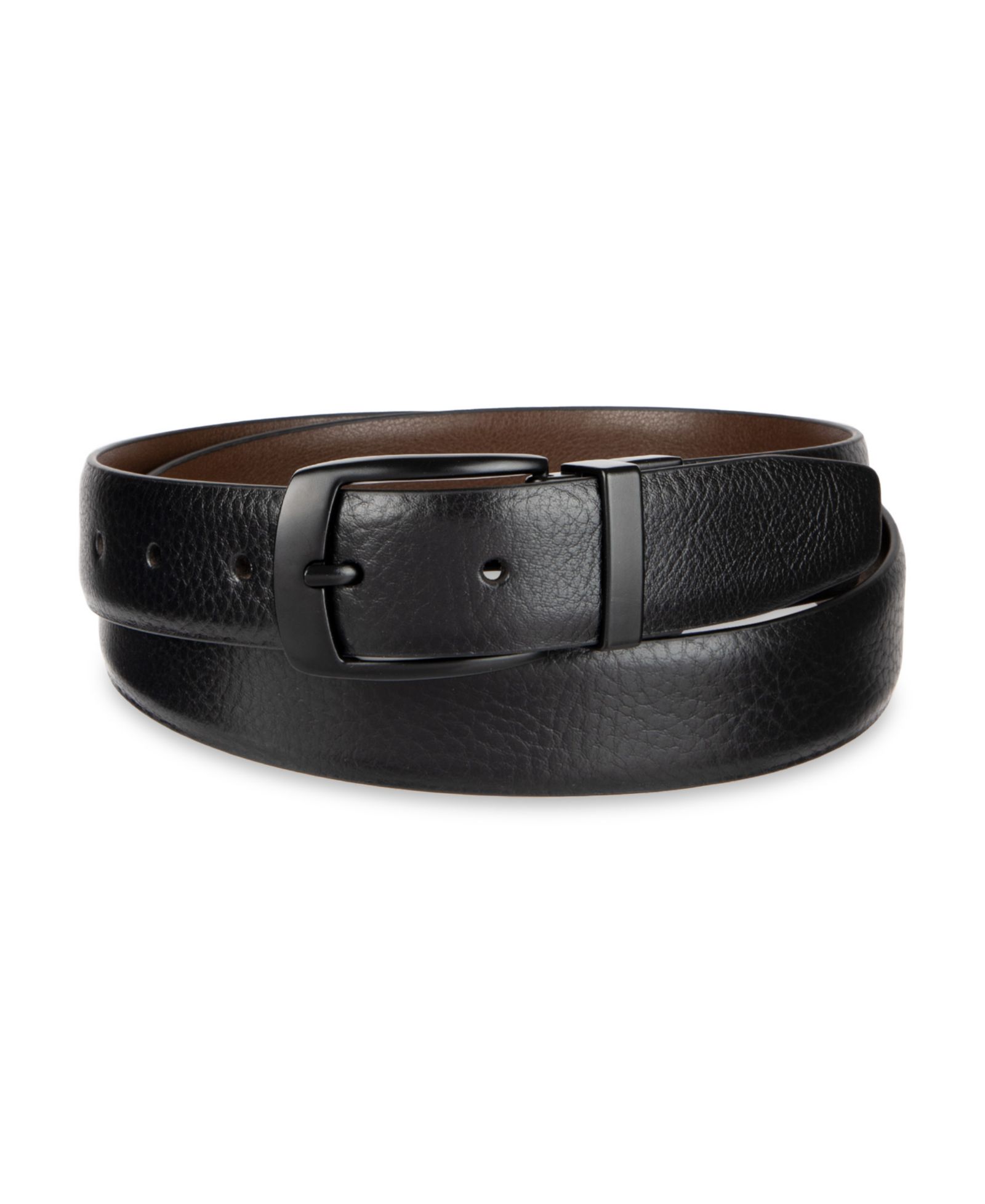 30MM Alfani Men's Reversible Textured Leather  Belt, Macy's Exclusive