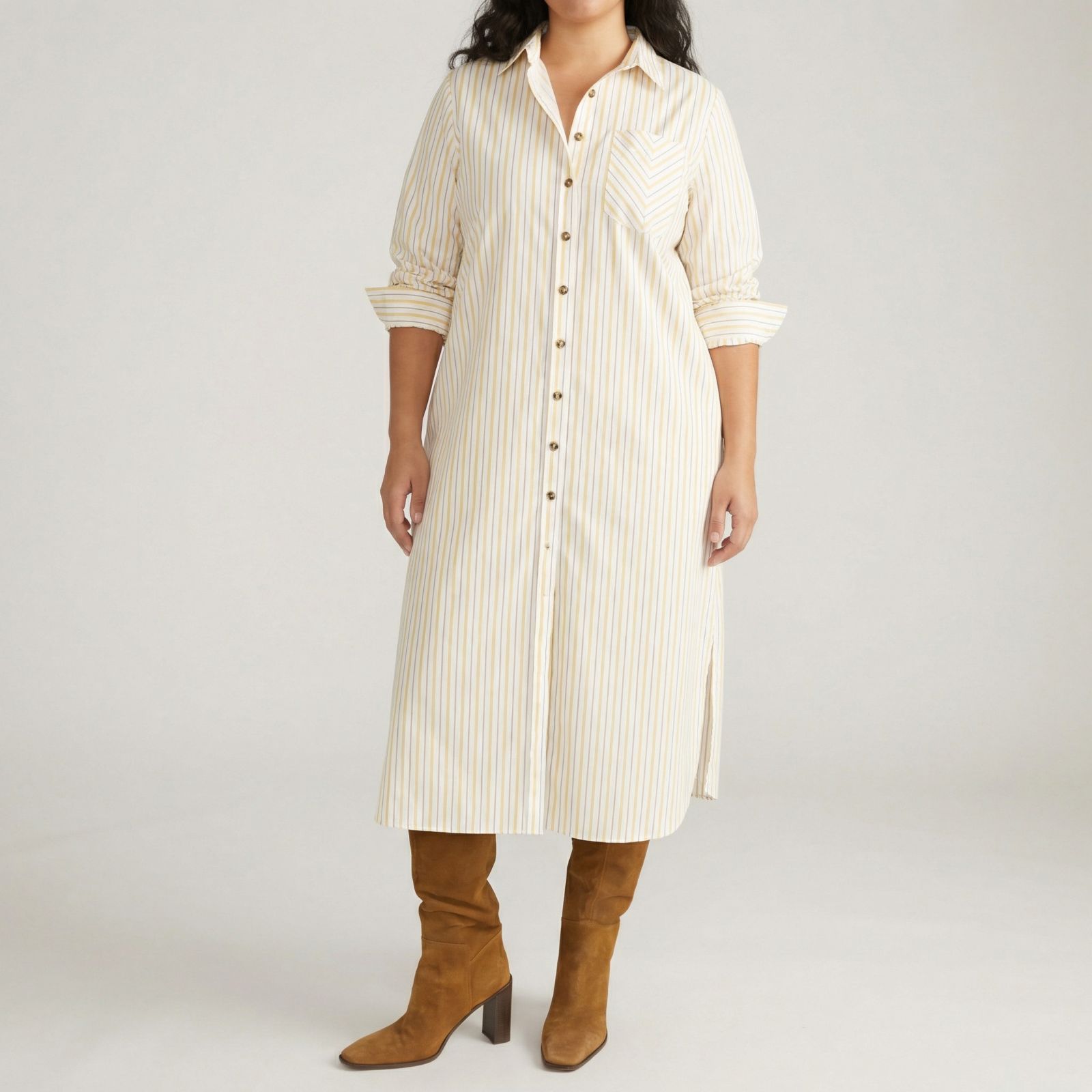 Universal Standard Женское платье-рубашка Odeon Stretch Poplin Plus Size