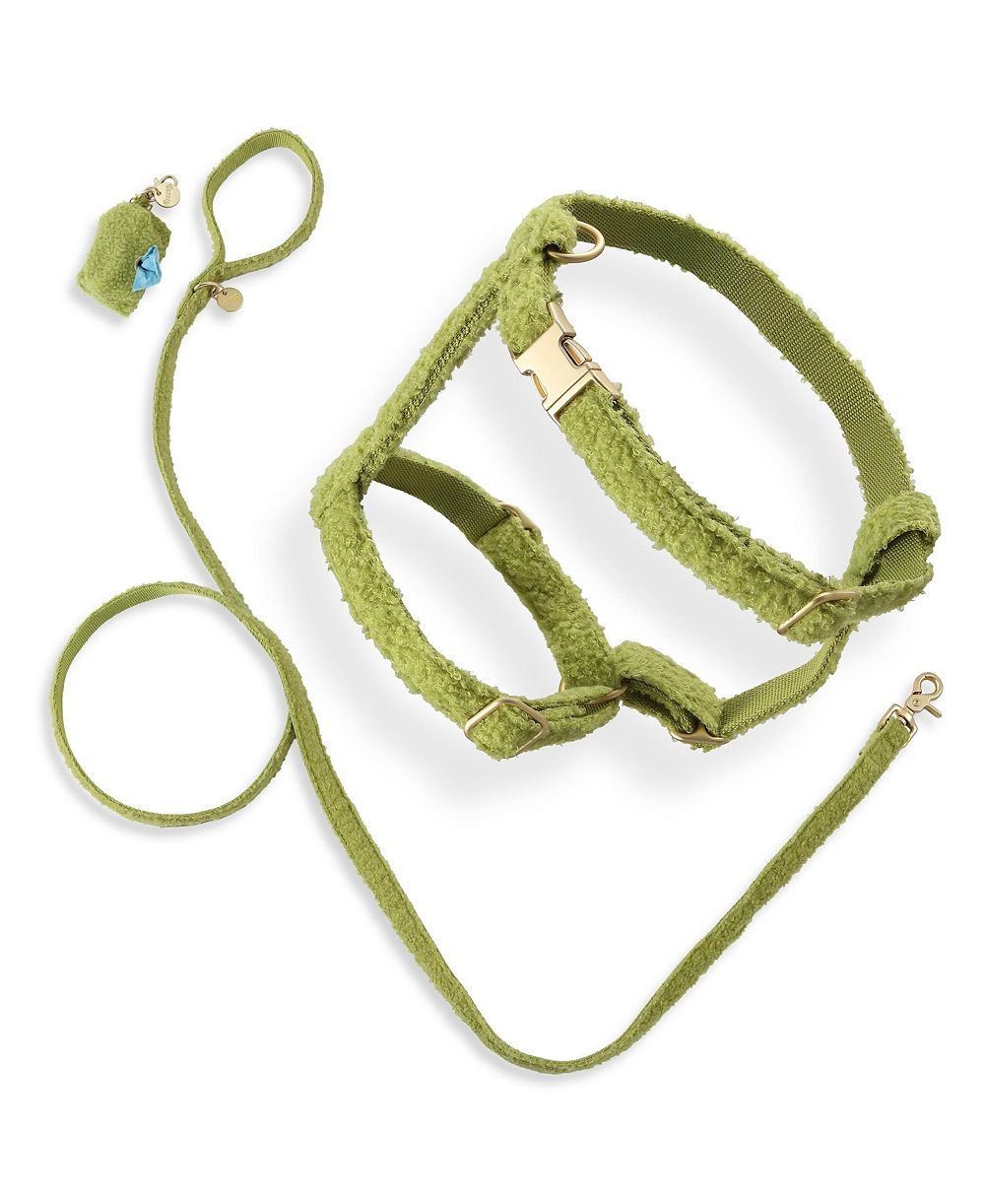 Комплект из шлейки и поводка The Licker Store Teddy Boucle с подсумком для пакетов