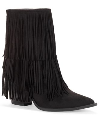 Wild Pair Women's Leoniee Fringe Booties, Macy's Exclusive
