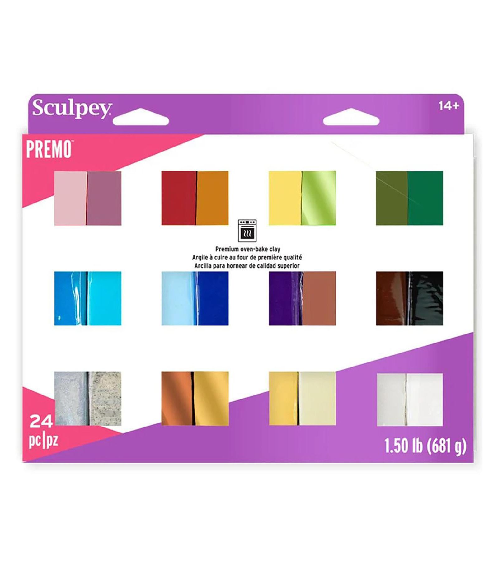 Набор образцов Sculptpey Premo: Multipack Sampler Pack - (24) 1oz Packs