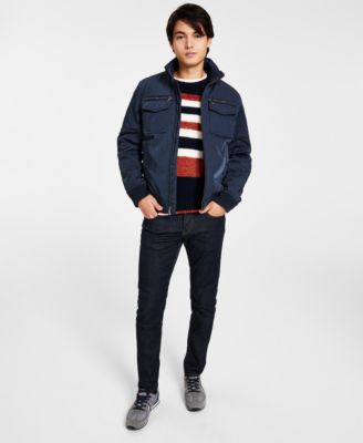 Tommy Hilfiger Мужская бомбер-куртка Four-Pocket Filled Performance