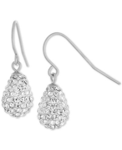 Серьги-подвески Crystal Pavé из стерлингового серебра