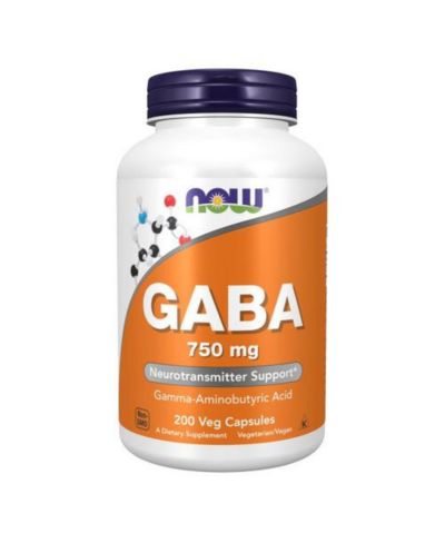 БАД NOW Foods GABA, 750 mg, 200 капсул