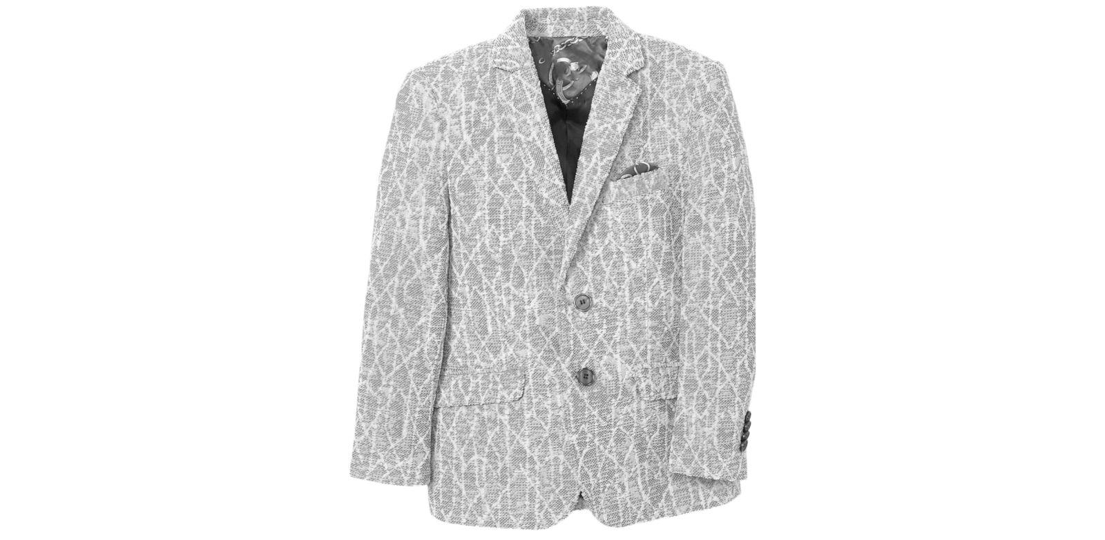 Мужской блейзер Elie Balleh Blue Slim Fit Geometric Pattern