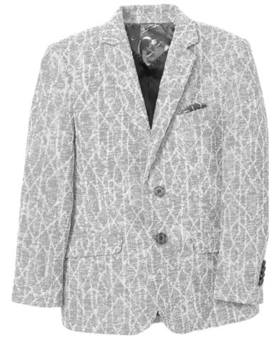 Мужской блейзер Elie Balleh Blue Slim Fit Geometric Pattern