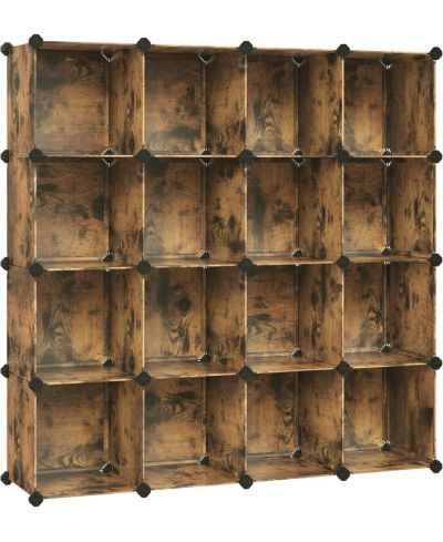 SONGMICS HOME Plastic Closet System 16-Cube Modular Organizer