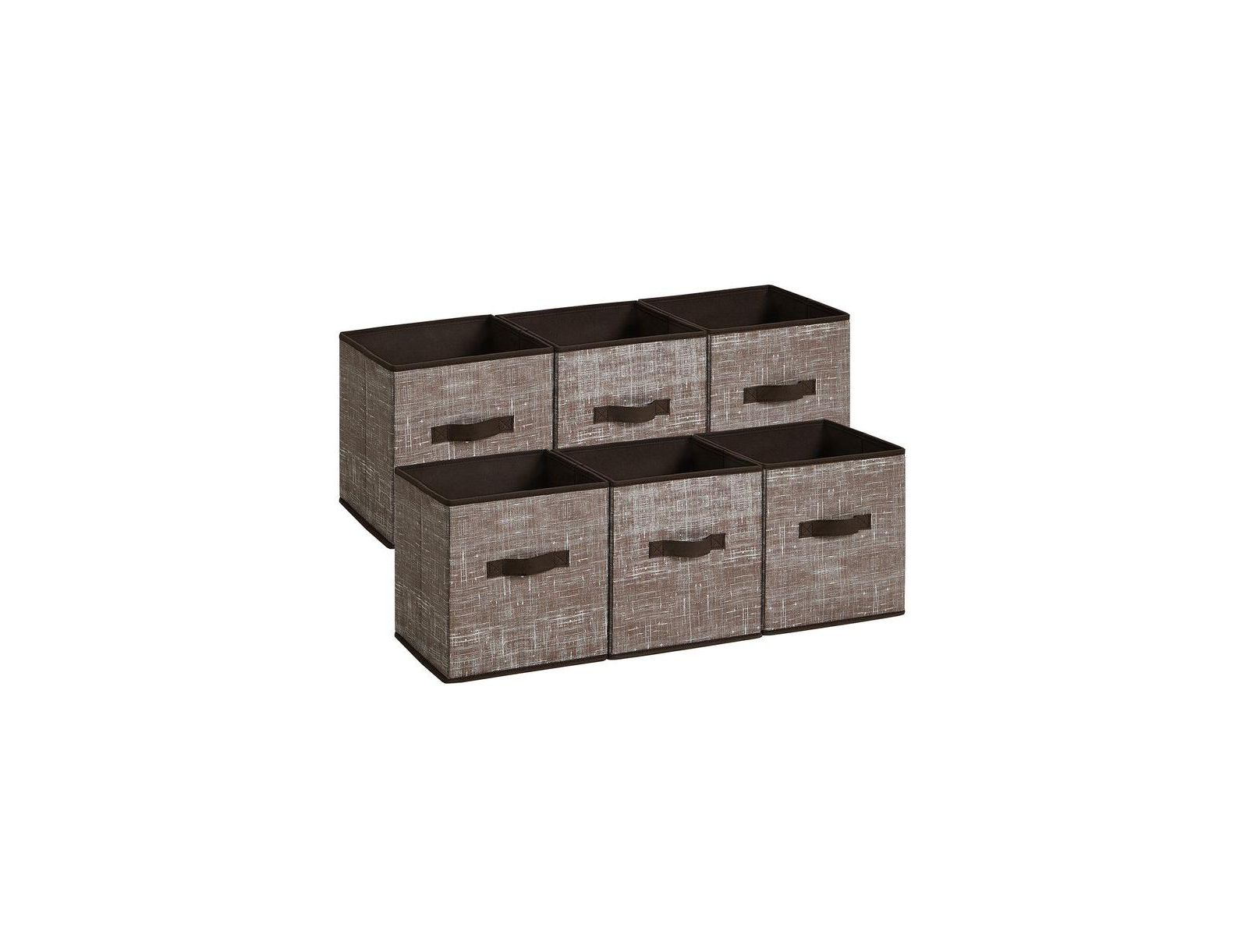 Набор из 6 складных корзин для хранения SONGMICS HOME 11" с двойными ручками