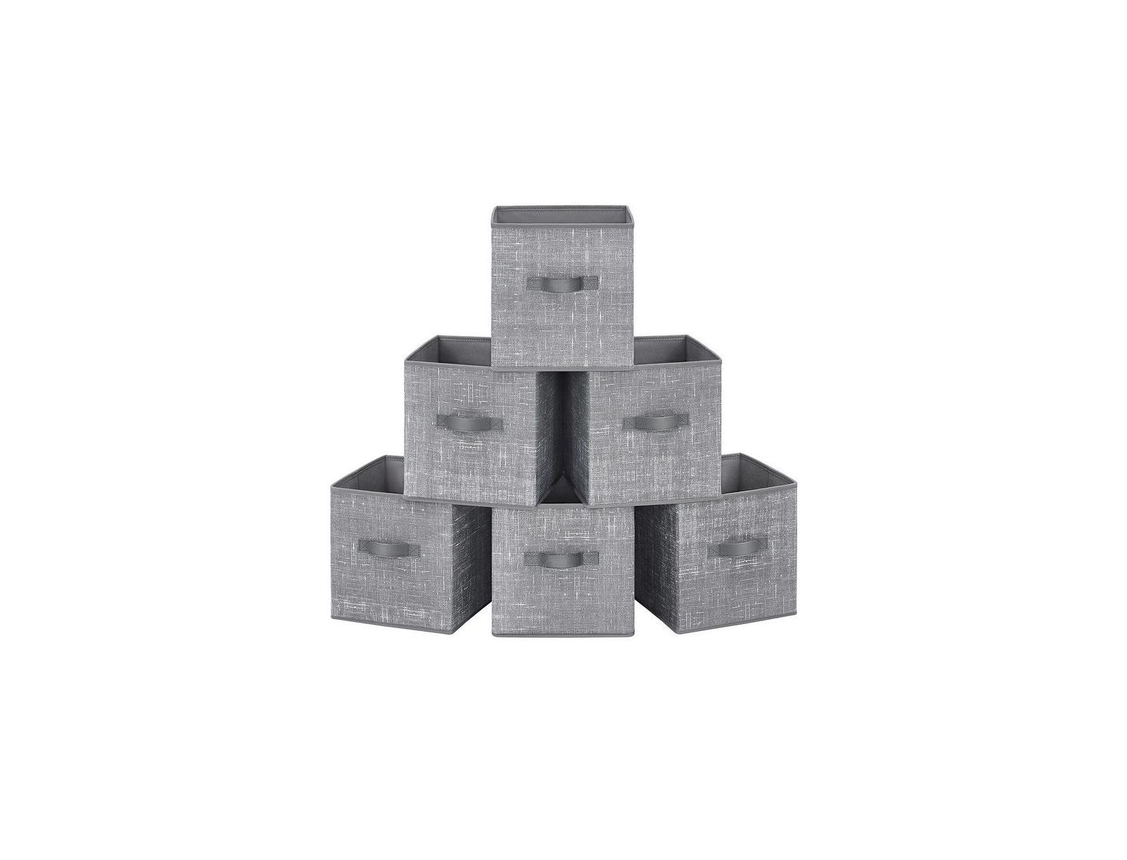 SONGMICS HOME 6-Pack 11" Foldable Storage Bins with Double Handles