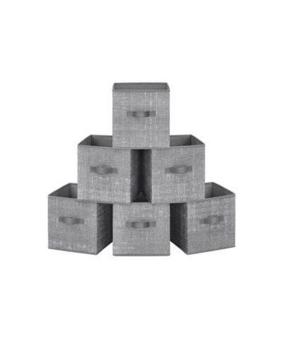 SONGMICS HOME 6-Pack 11" Foldable Storage Bins with Double Handles