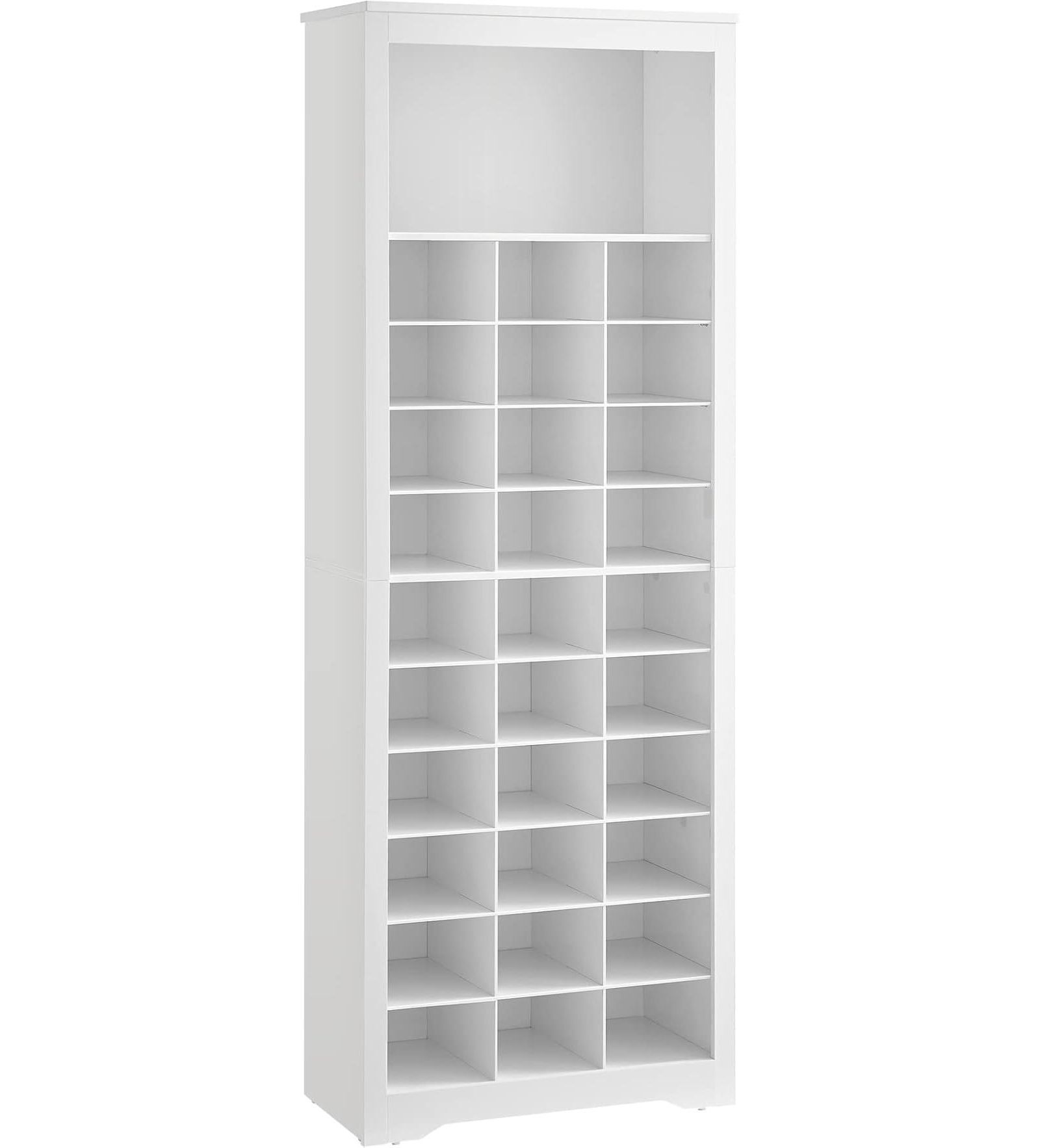 SONGMICS HOME 10-Tier Shoe Rack Organizer, Holds Up to 30 Pairs of Shoes, Easy to Assemble, White