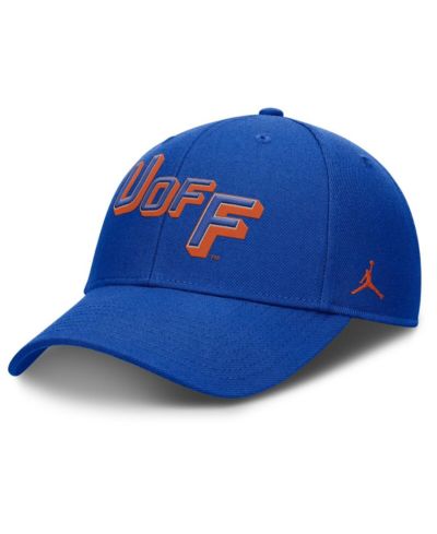 Jordan Men's Royal Florida Gators Slanted Primetime Rise Performance Adjustable Hat