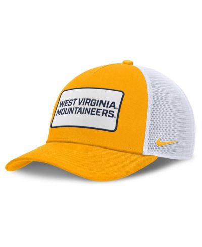 Мужская кепка Nike Gold/White West Virginia Mountaineers 2025 On-Field Rise Patch Trucker