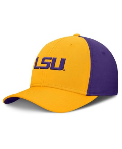 Nike Мужская кепка LSU Tigers 2025 Sideline Rise Local Performance Flex, золото/фиолетовый