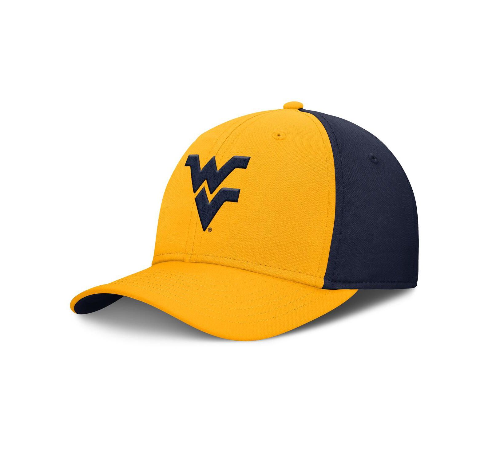 Nike Men's Gold/Navy West Virginia Mountaineers 2025 Sideline Rise Local Performance Flex Hat