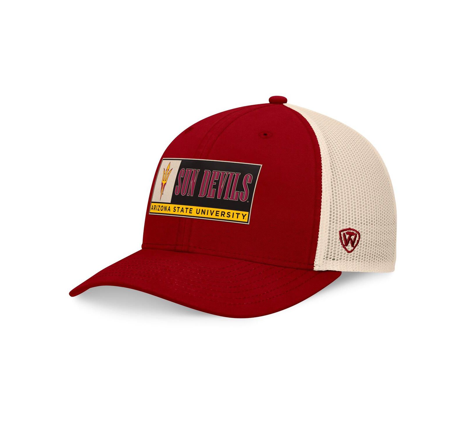 Мужская кепка Top of the World Maroon/Natural Arizona State Sun Devils Bennett Trucker Adjustable