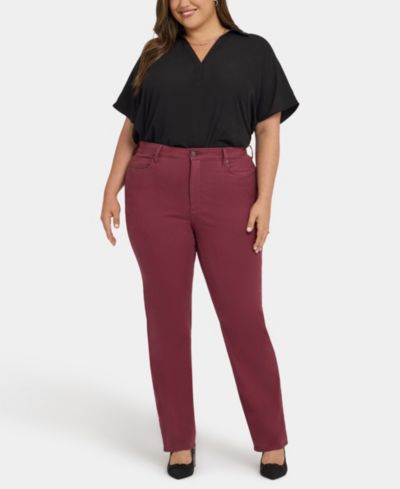 Джинсы NYDJ Plus Size High Rise Marilyn Straight