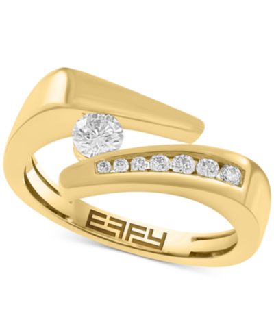 EFFY® Diamond Tension-Set Bypass Ring (1/3 ct. t.w.) in 14k Gold