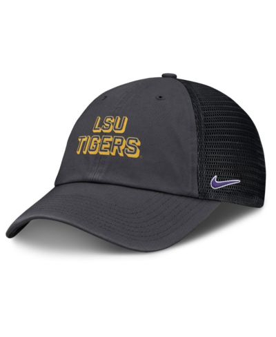 Мужская кепка Nike Anthracite LSU Tigers 2025 Gameday On-Field Club Adjustable Trucker