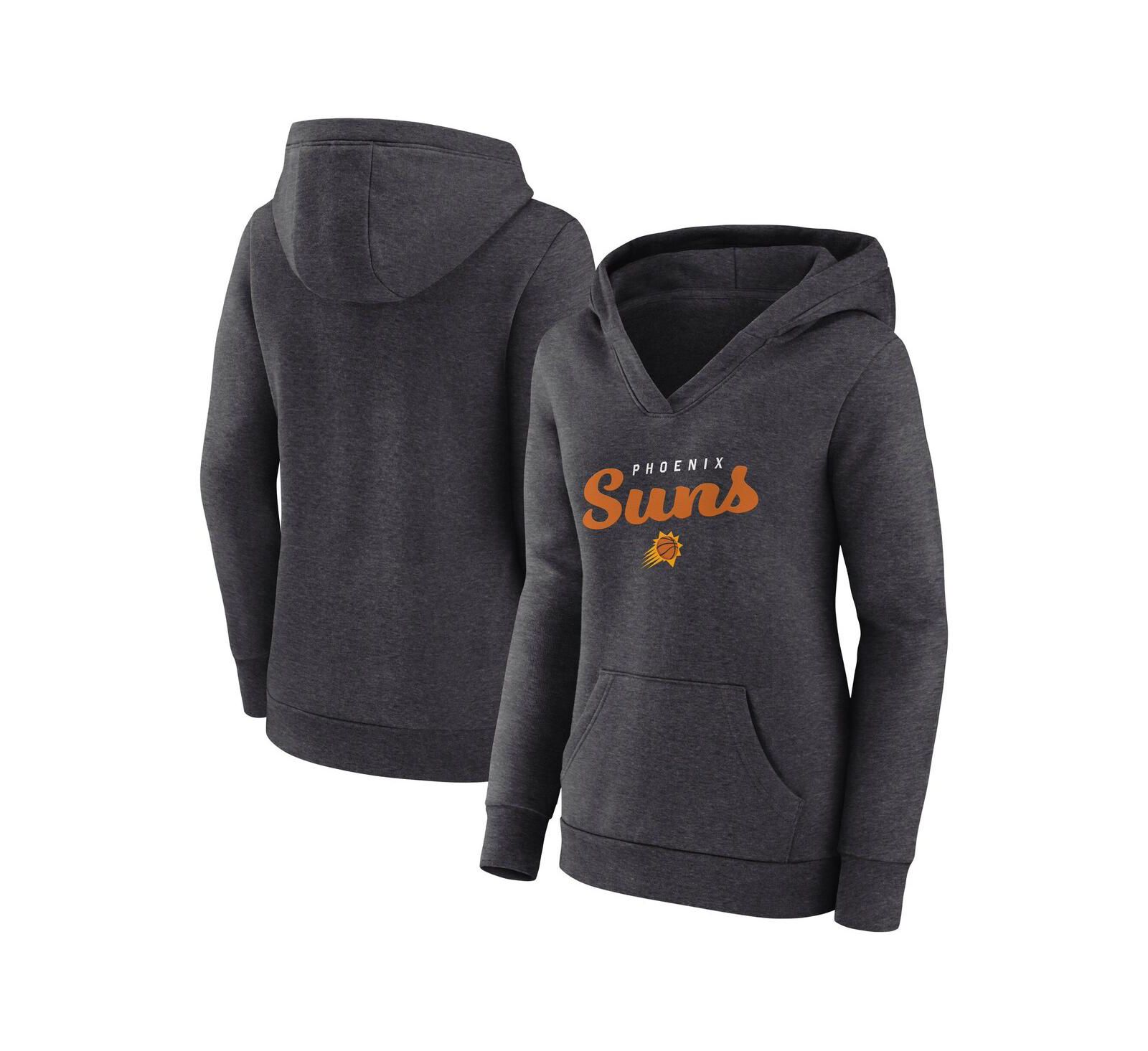 Женское худи Logo Athletic Phoenix Suns Triumphant V-Neck Pullover, цвет Heather Charcoal