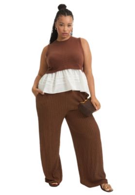 Женский джемпер June & Vie Sleeveless Peplum