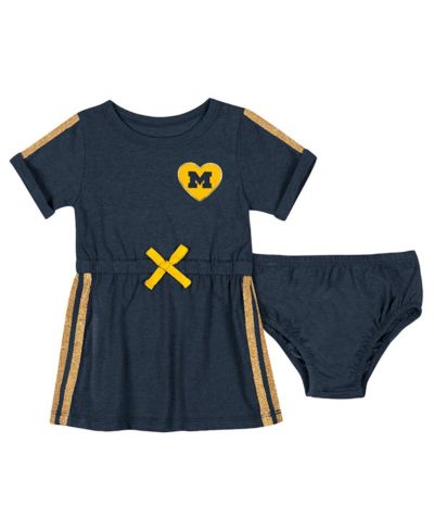 Комплект из 2-х предметов Colosseum для мальчиков и девочек Navy Michigan Wolverines Xur Dress and Bloomer