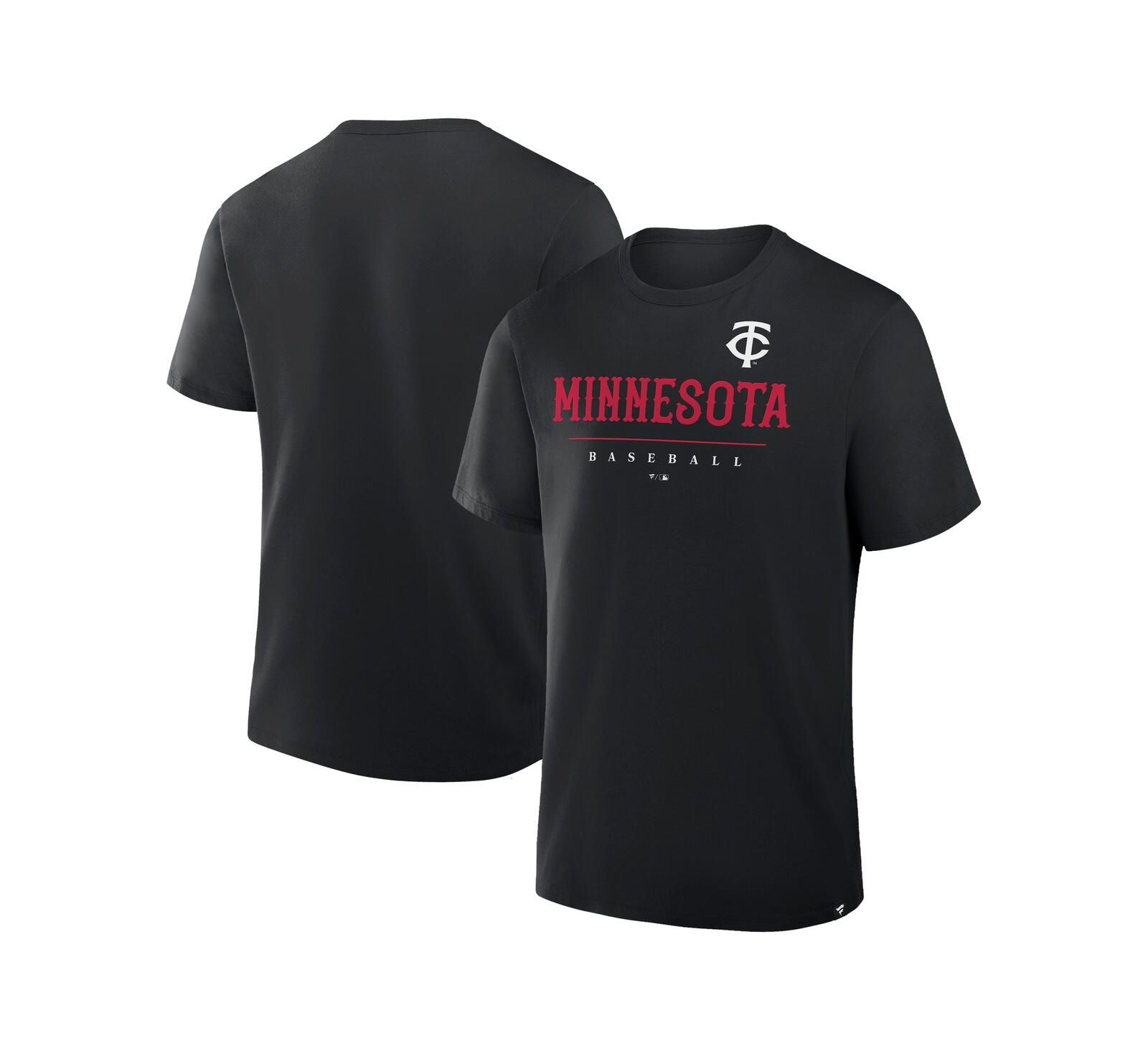 Мужская футболка Fanatics Black Minnesota Twins Color Pop Legacy Clubhouse