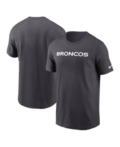 Nike Men's Anthracite Denver Broncos Primetime Wordmark Essential T-Shirt