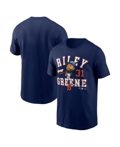 Мужская футболка Fanatics Riley Greene Detroit Tigers Hometown Caricature, темно-синяя