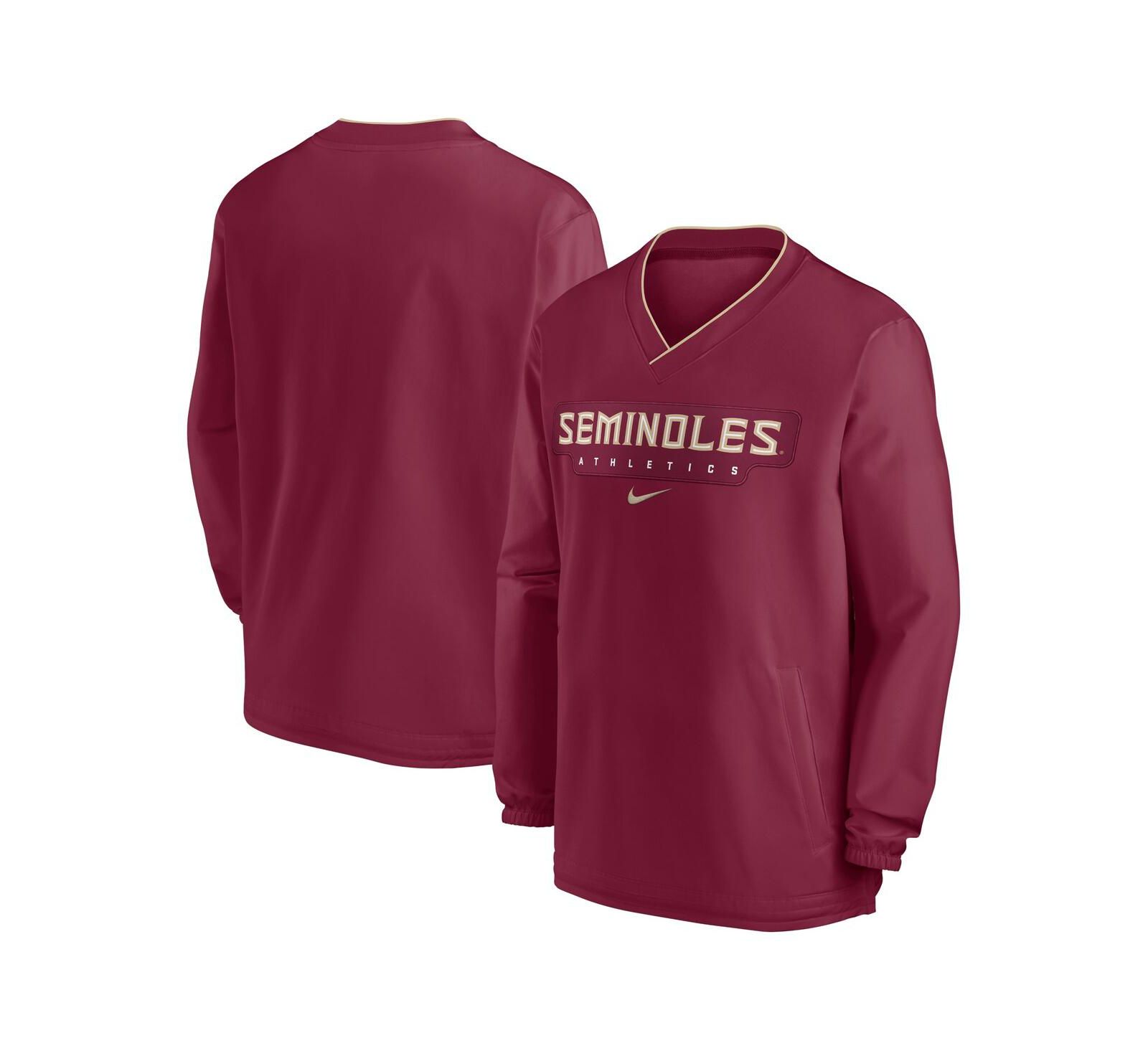 Nike Men's Garnet Florida State Seminoles 2024 Sideline Pullover Windshirt
