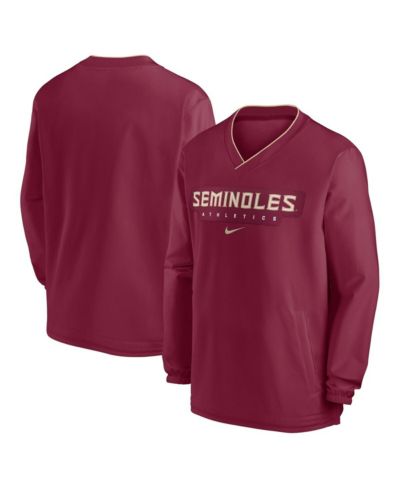 Мужская ветровка Nike Garnet Florida State Seminoles 2024 Sideline Pullover Windshirt