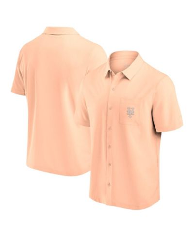Мужская рубашка Fanatics Light Pink New York Mets Front Office Button-Up