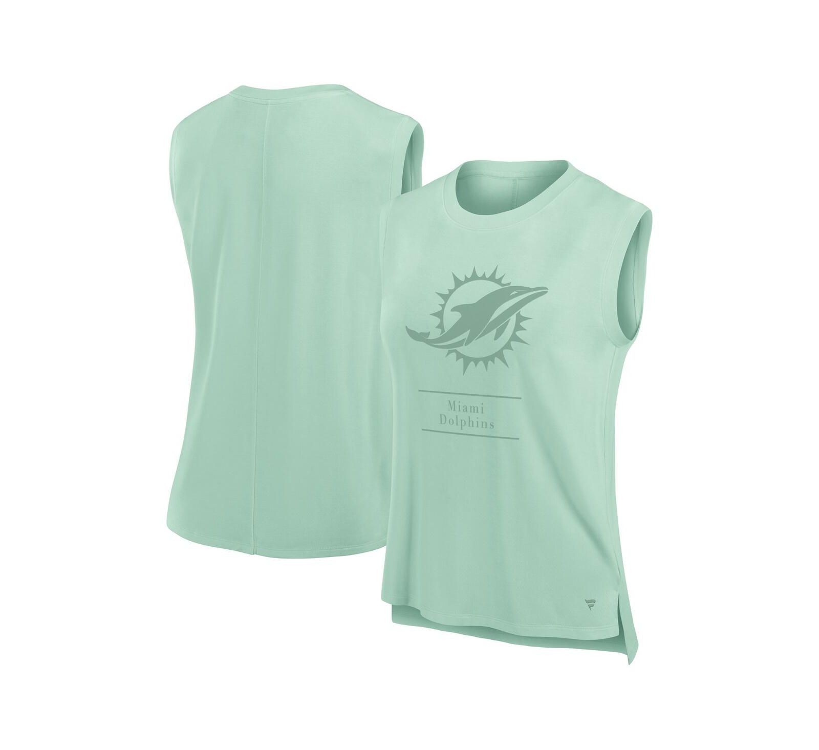 Женский топ Fanatics Mint Miami Dolphins Studio Embrace