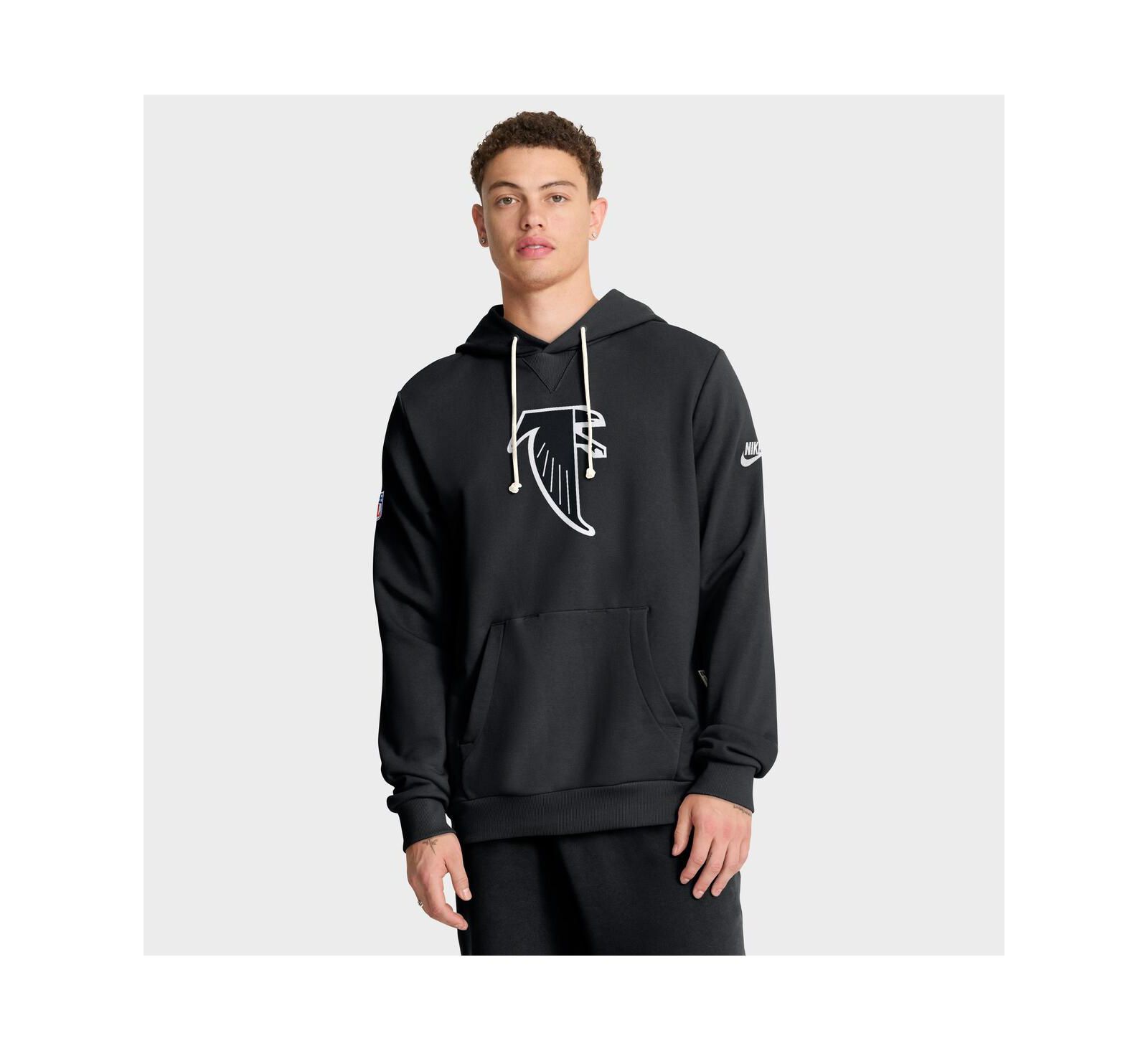Nike Men's Black Atlanta Falcons Sideline Offensive Set Play Performance Pullover Hoodie