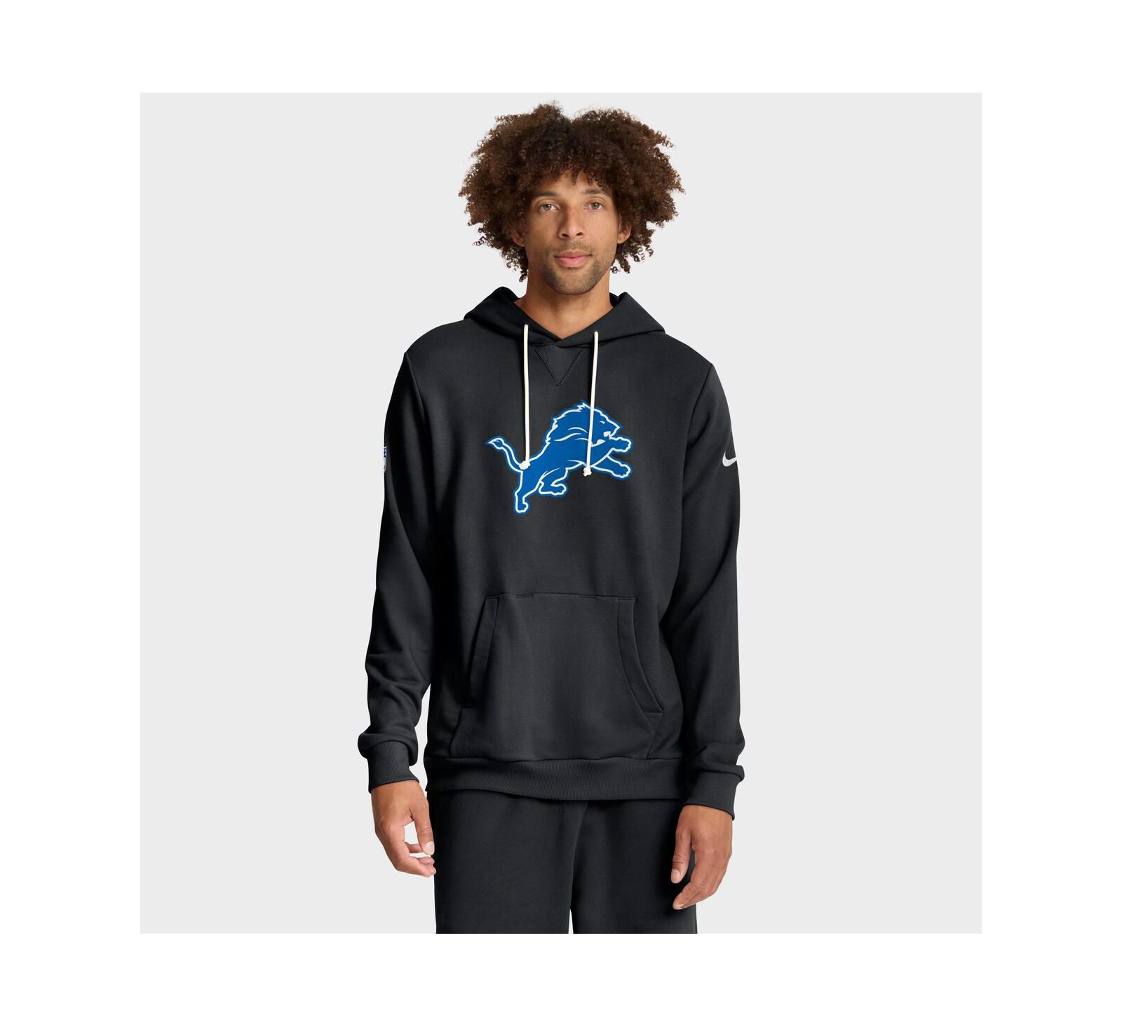 Мужское худи Nike Detroit Lions Sideline Offensive Set Play Performance Black