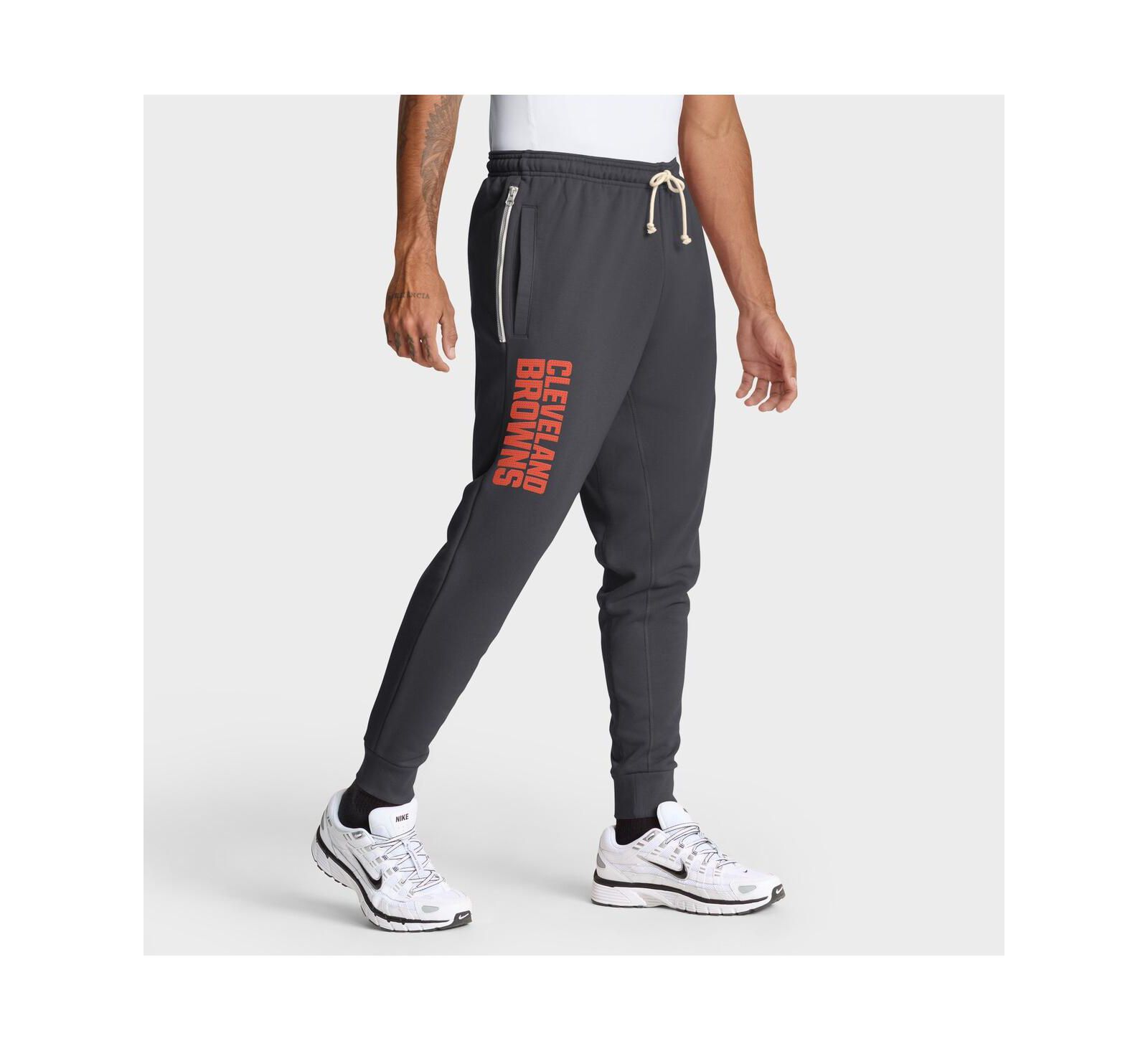 Nike Men's Anthracite Cleveland Browns Sideline Ground Game Performance Taper Pants