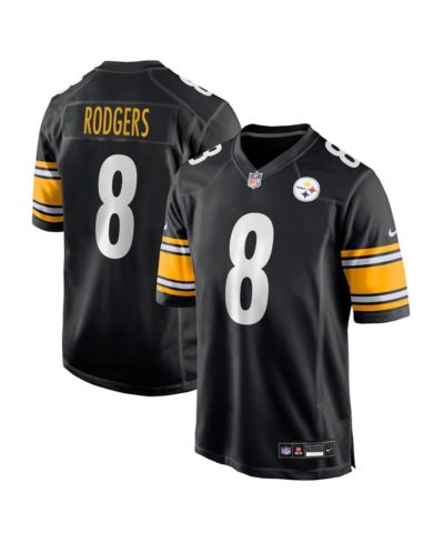 Мужская джерси Nike Aaron Rodgers Black Pittsburgh Steelers Game
