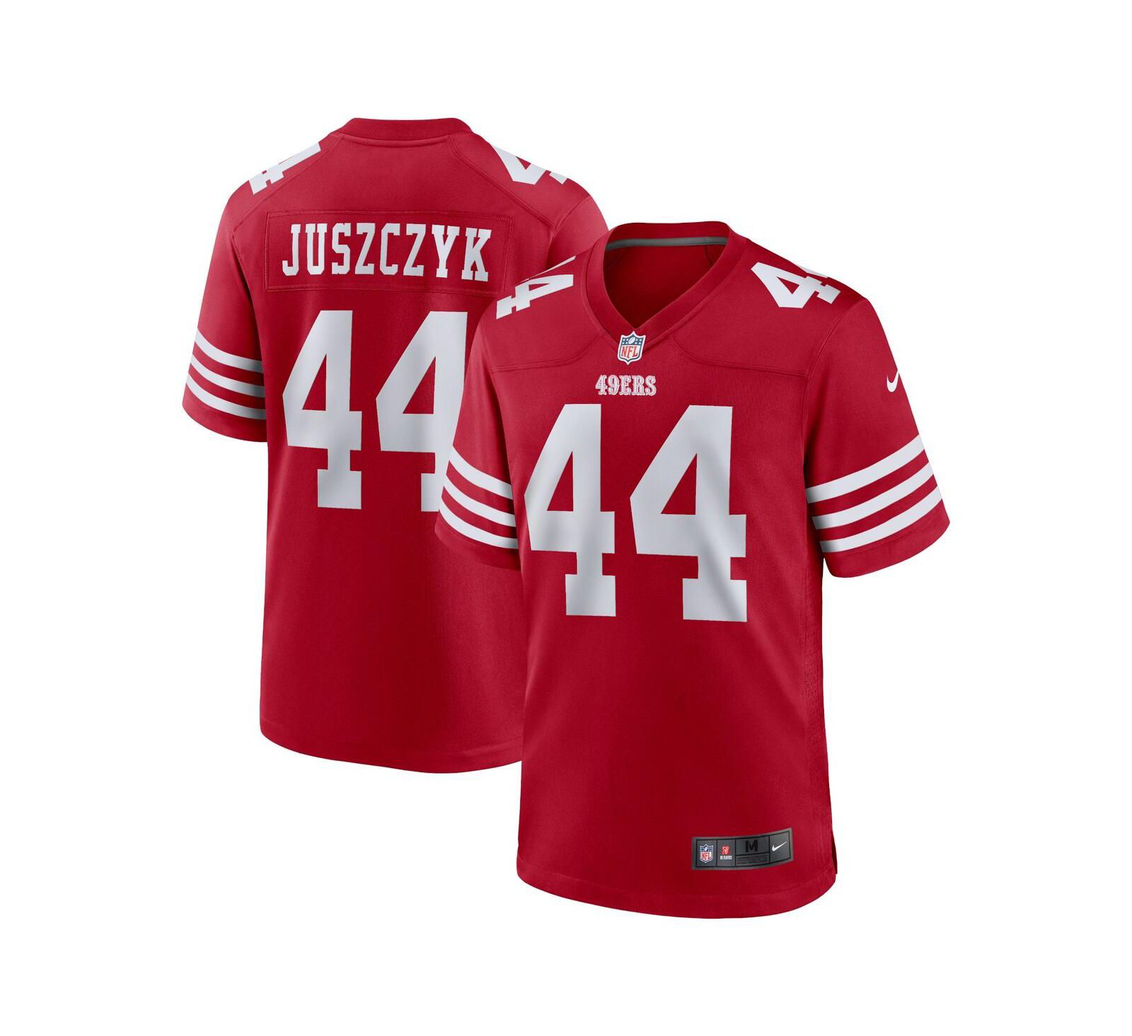 Мужская игровая джерси Nike Kyle Juszczyk Scarlet San Francisco 49ers Player Game