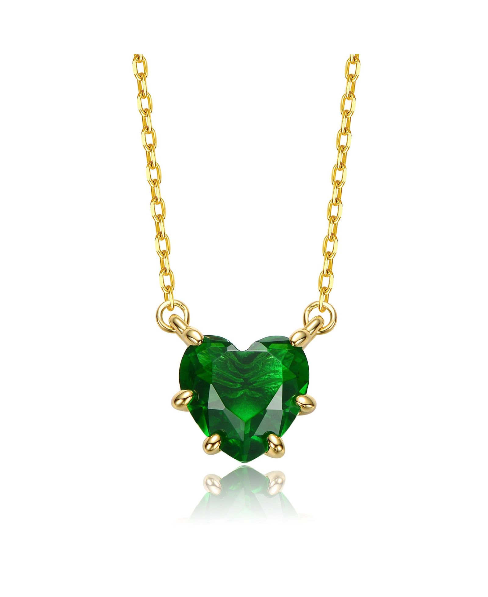 Подвеска Rachel Glauber Heart-Shaped Colored Cubic Zirconia Solitaire