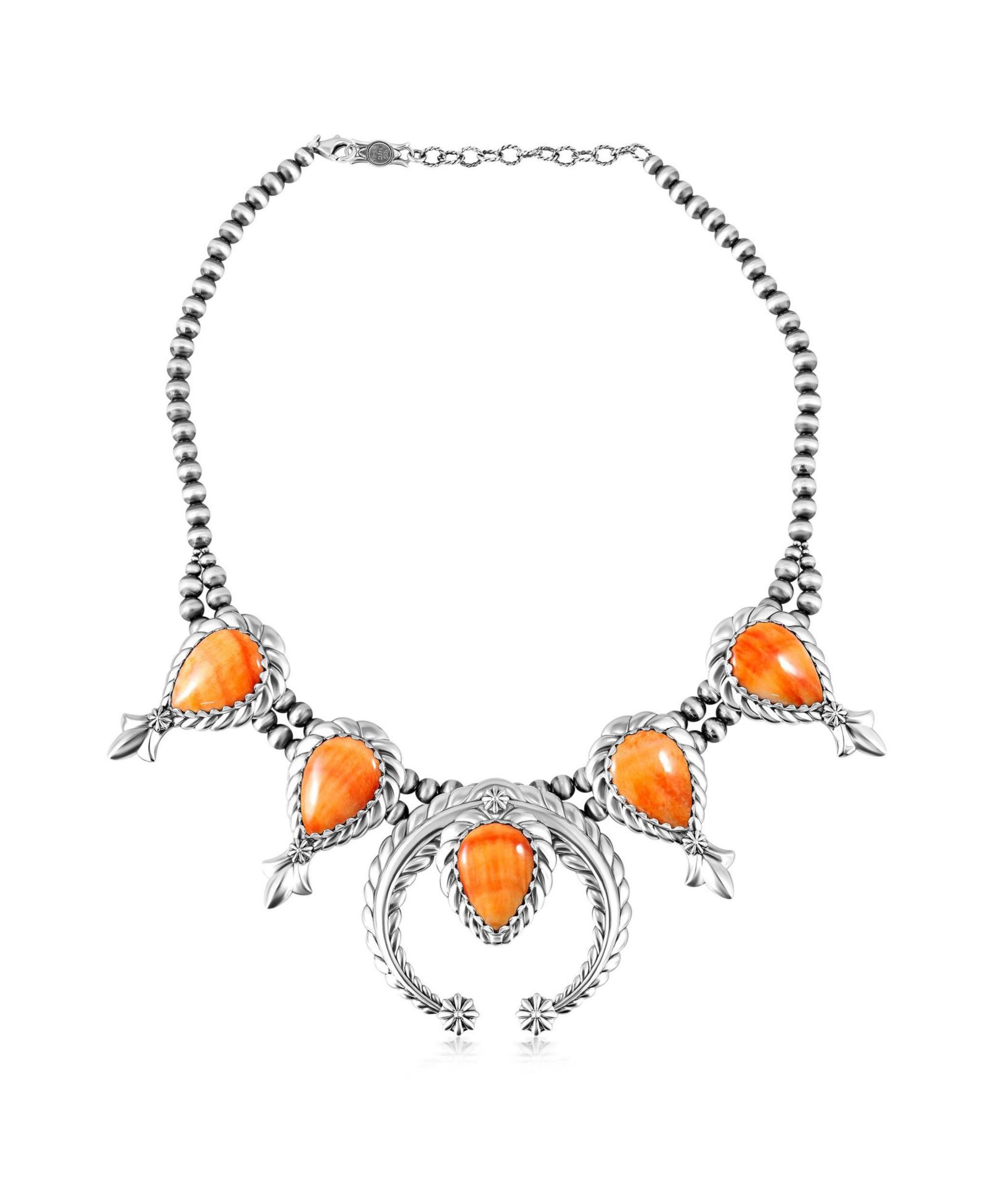 Ожерелье American West Jewelry Sterling Spiny Oyster Squash Blossom