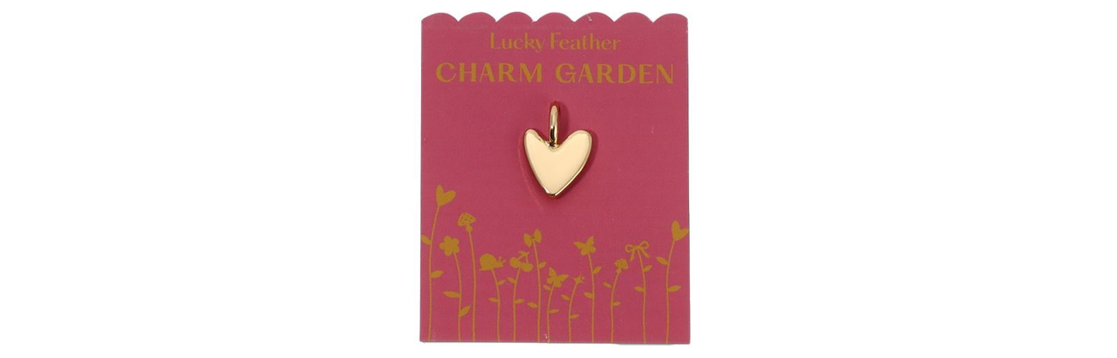 Lucky Feather Charm Garden - - LOVE - Organic Heart