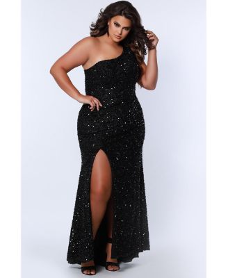 Sydney's Closet Женское вечернее платье One-Shoulder Sequin Evening Gown