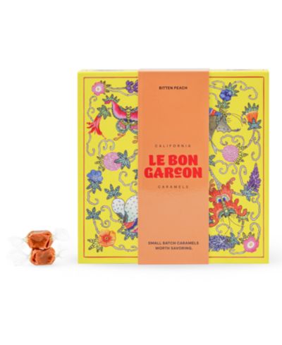 Le Bon Garcon Bitten Peach Caramels Box, 6 oz.