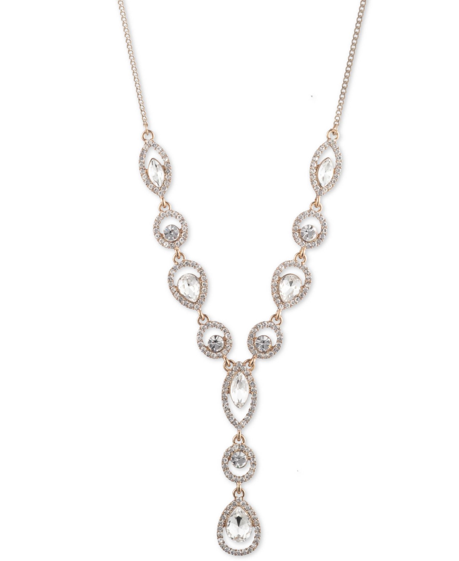 Givenchy Extender Crystal and Glass Stone Y-Necklace