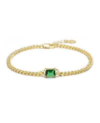 Браслет Rachel Glauber Plated with Cubic Zirconia Chain